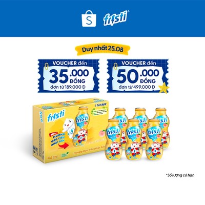 Thùng sữa chua uống Fristi hương đào 48x80ml