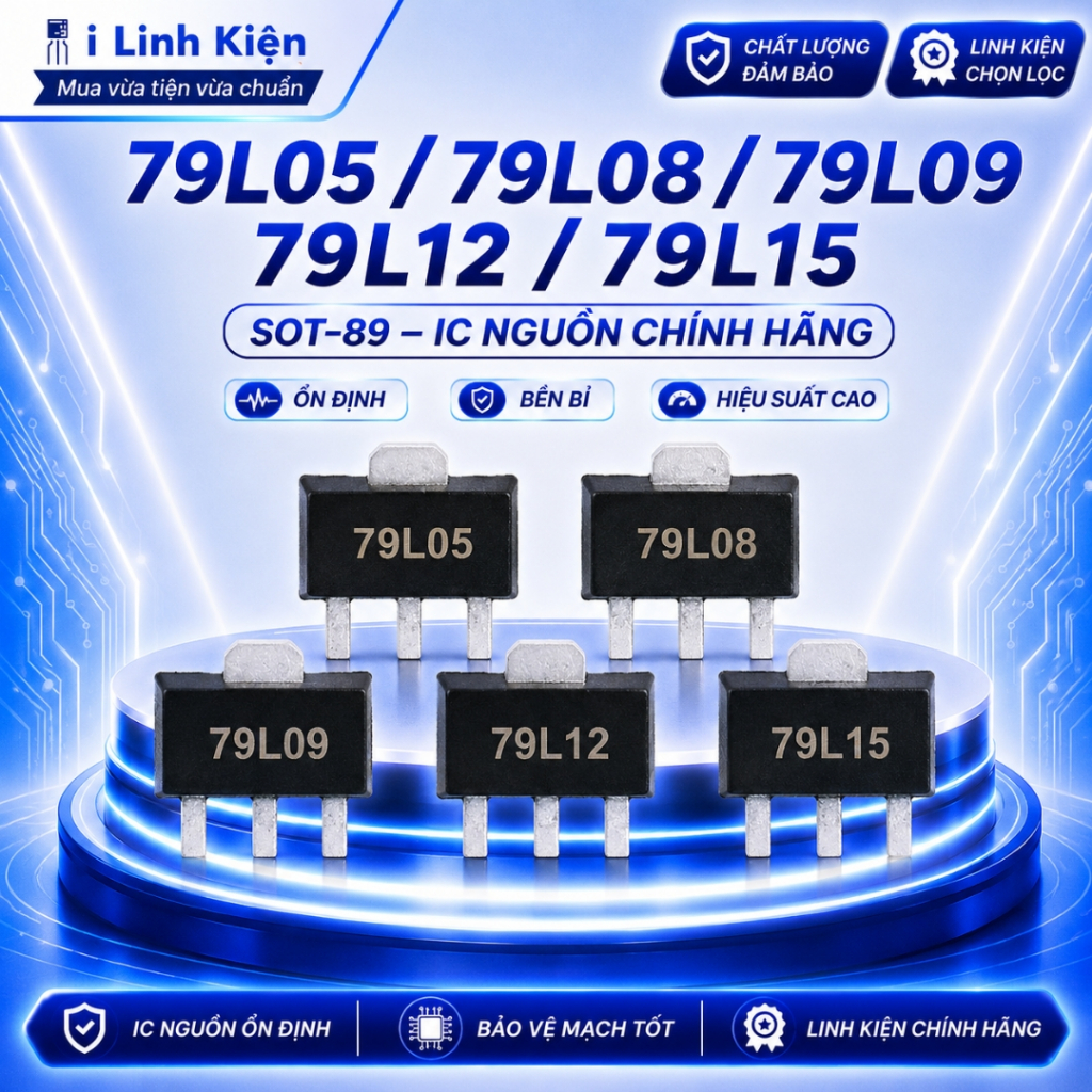 79L05 79L08 79L09 79L12 79L15 SOT-89 IC nguồn chính hãng