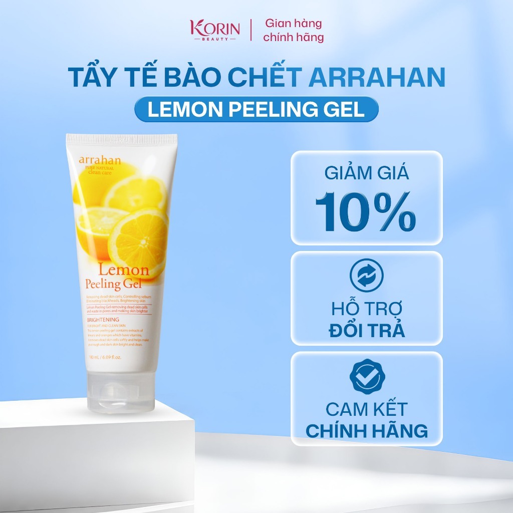 Gel Tẩy Tế Bào Chết Arrahan Lemon Peeling Gel Hương Chanh