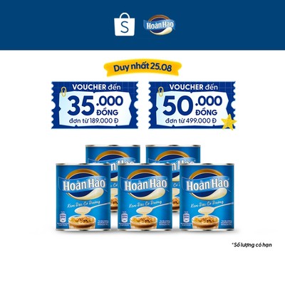 Combo 5 Lon Kem Đặc Có Đường Hoàn Hảo 380g/lon