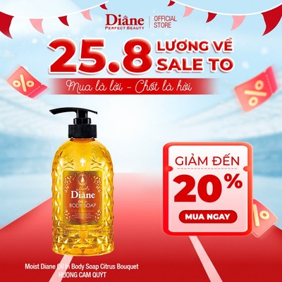 Sữa Tắm Tinh Dầu Hương Cam Quýt Dưỡng Ẩm Và Sáng Mịn Da Moist Diane Oil In Body Soap Citrus Bouquet