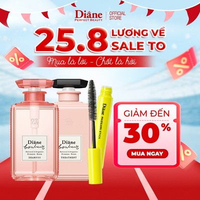 Combo gội xả Phục Hồi Hư Tổn Dưỡng Tóc Chăm Sóc Tóc Diane Bonheur Grasse Rose + Maegami Stick