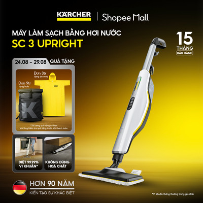 (Sản xuất Đức) Máy làm sạch bằng hơi nước nóng Karcher SC 3 Upright EasyFix EU
