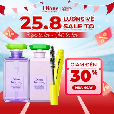 Combo gội xả phục hồi hư tổn dưỡng ẩm Diane Bonheur Night Dream Tea + Maegami Stick