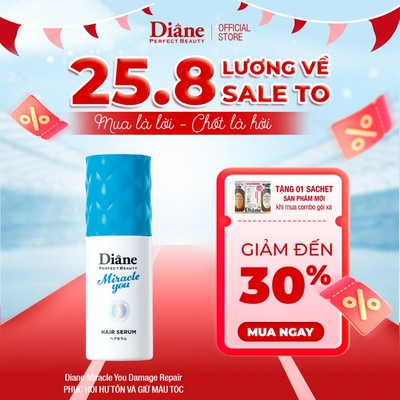 [Hsd 03/2027] Tinh Chất Dưỡng Tóc Phục Hồi Hư Tổn & Giữ Màu Tóc Moist Diane Miracle You 60ml