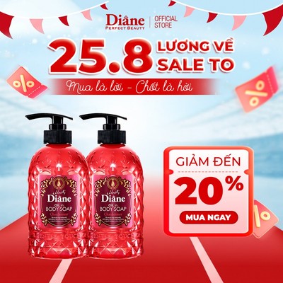 Combo 2 Sữa Tắm Tinh Dầu Hương Nho Trắng Dưỡng Ẩm Và Sáng Mịn Da Moist Diane Oil In Body Chardonnay