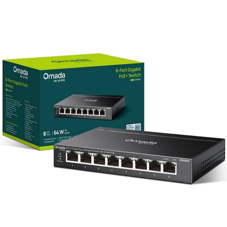 Bộ Chia Mạng Switch Quản Lý 8 Cổng Easy Managed TPLink Omada ES208G