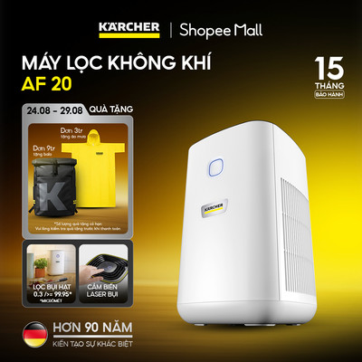 Máy lọc không khí Karcher AF 20 dùng cho phòng 20m2 lọc bụi mịn, kháng khuẩn hiệu quả