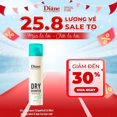 Dầu gội khô tóc tơi phồng, mềm mại, không bết dính Perfect Beauty Dry Shampoo Grapefruit & Mint