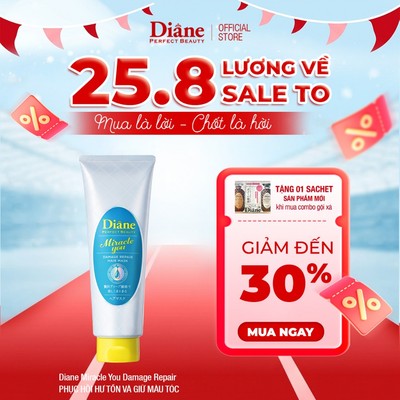 [Hsd 03/2027] Mặt nạ tóc phục hồi hư tổn giữ màu tóc nhuộm tẩy Diane Perfect Beauty Miracle You
