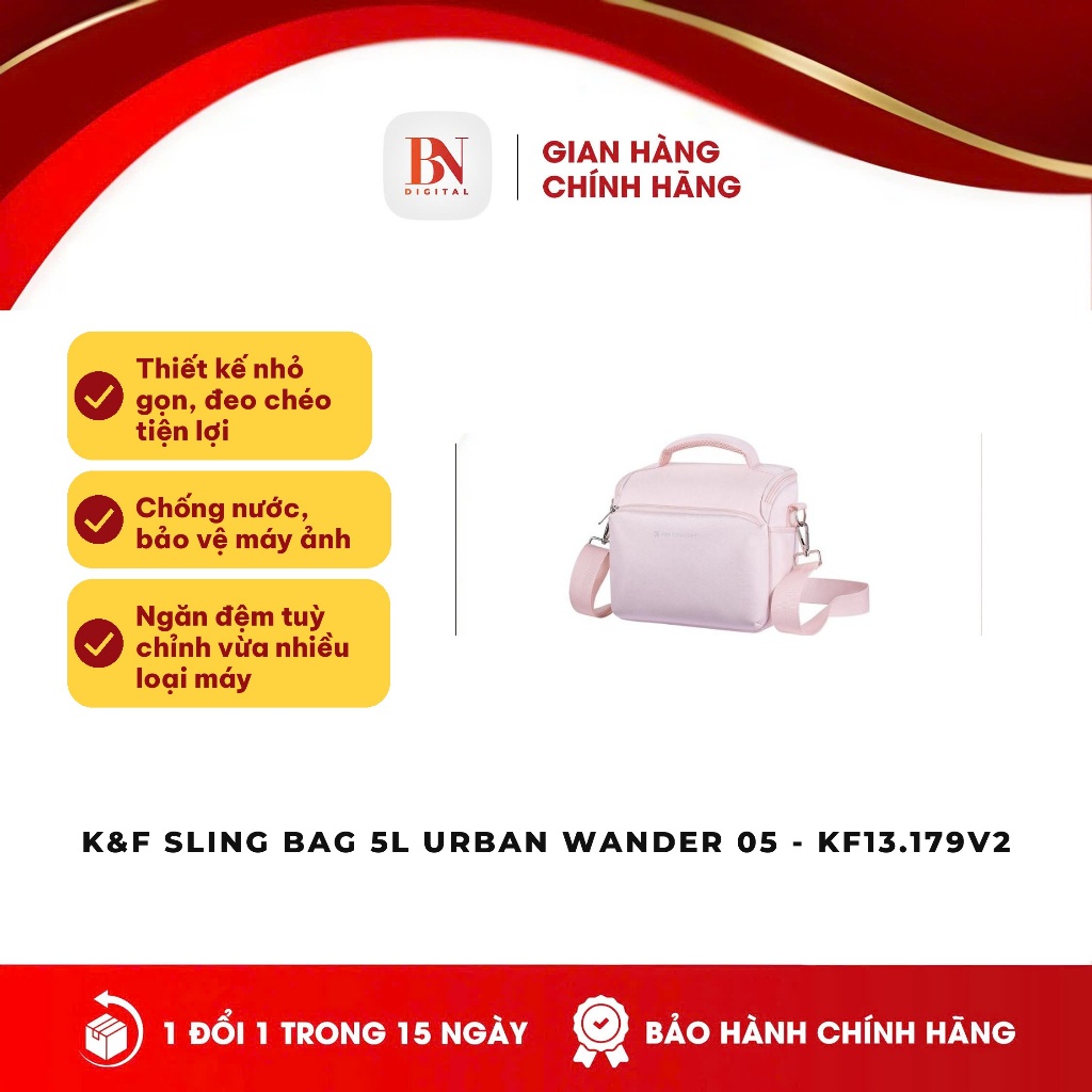 Túi Máy Ảnh Xinh K&F Sling Bag 5L Urban Wander 05 - KF13.179V2