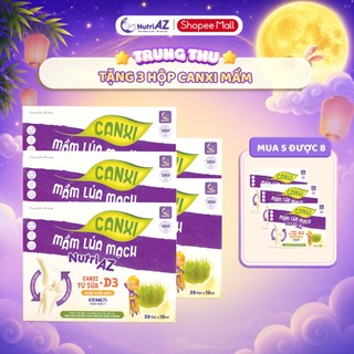 Combo 5 Canxi Hữu Cơ Cho Bé Mầm Lúa Mạch NutriAZ Hỗ Trợ Bé Phát Triển Chiều Cao, Xương Chắc Khỏe