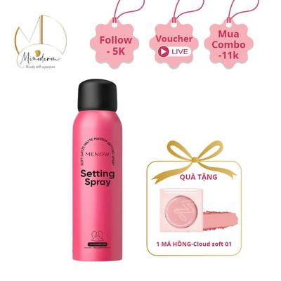 Xịt khóa nền MENOW SETTING SPRAY lâu trôi, cấp ẩm, hơi thở sương mù 100ml