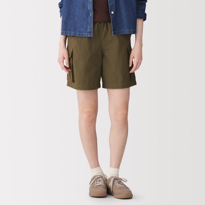 [26AW] MUJI Quần Short Nữ Dáng Cargo Chống Nước