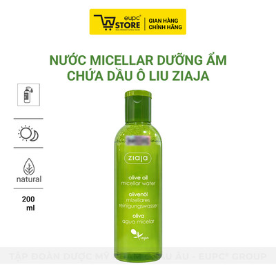 Nước tẩy trang Ziaja Olive Oil Micellar Water 200ml - Làm sạch nhẹ nhàng, dưỡng ẩm dịu da