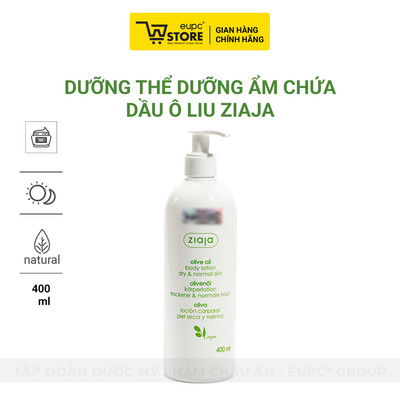 Dưỡng thể dưỡng ẩm Ziaja Olive Oil Body Lotion 400ml - Dưỡng da khoá ẩm, giúp da mềm mại, mịn màng