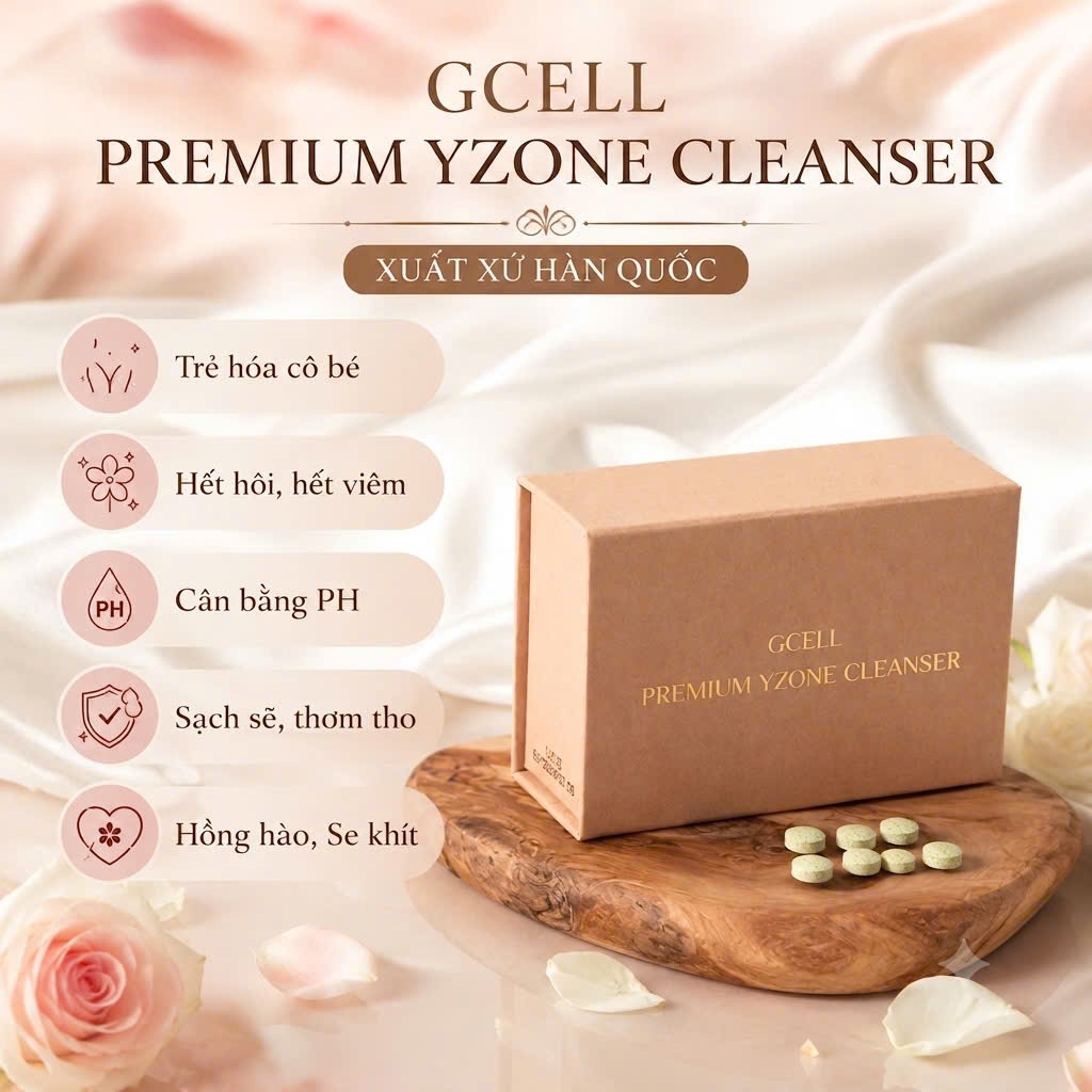 Gói Đựng Gcell Yz0ne Cleanser Hàn Quốc + Kem Hồng Bikini Gcell Xxvirgin
