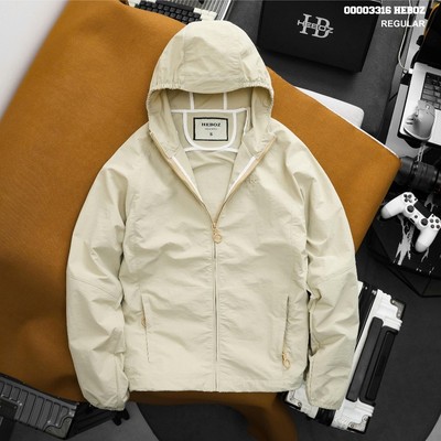 Áo khoác nam HEBOZ Lightweight Windbreaker 3M, áo gió có nón bền màu chống nước nhẹ - 00003316