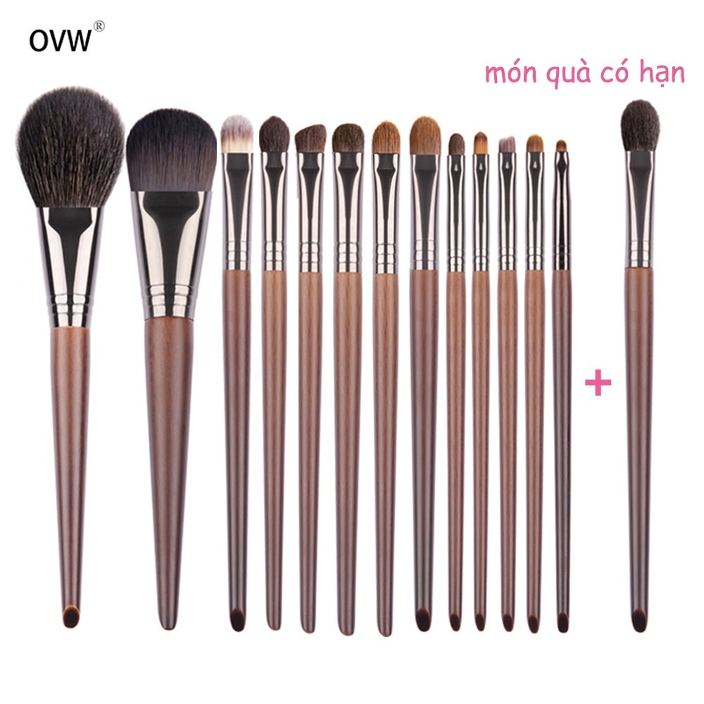 Bộ Cọ Trang Điểm 14 Cây OVW Lông Tự Nhiên Mềm Mại