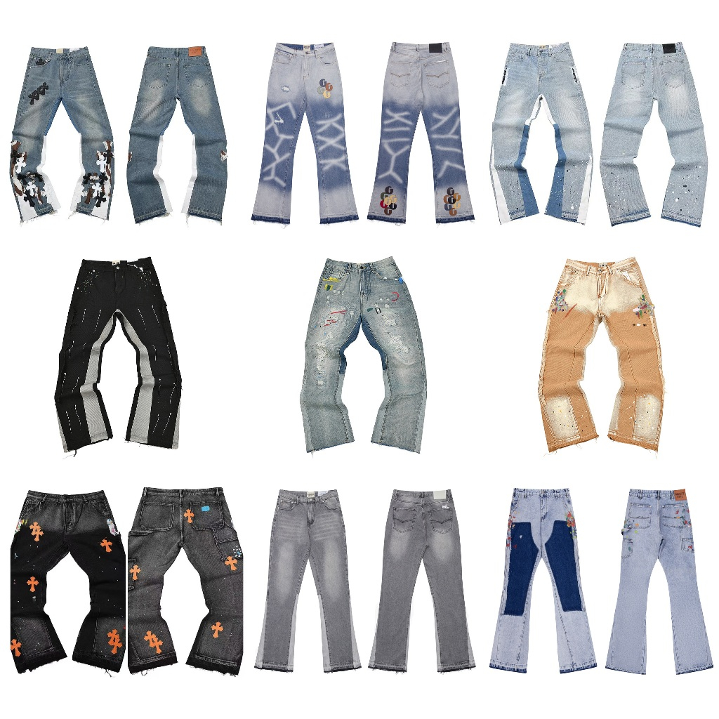 Quần Bò Jean Gallery Dept Paints NM UniSex Nam Nữ Form Ống Loe Chất Denim Cao Cấp