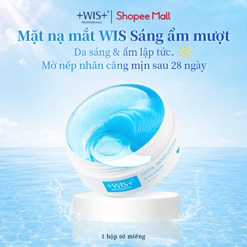Mặt Nạ Mắt +WIS+ Collagen 1 hộp 60 miếng, eye mask,làm sáng da, 7 chiết xuất thực vật