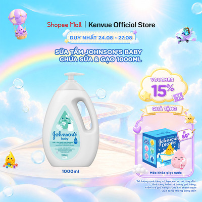 Sữa tắm Johnson's Baby chứa sữa và gạo 1000ml - 100979992