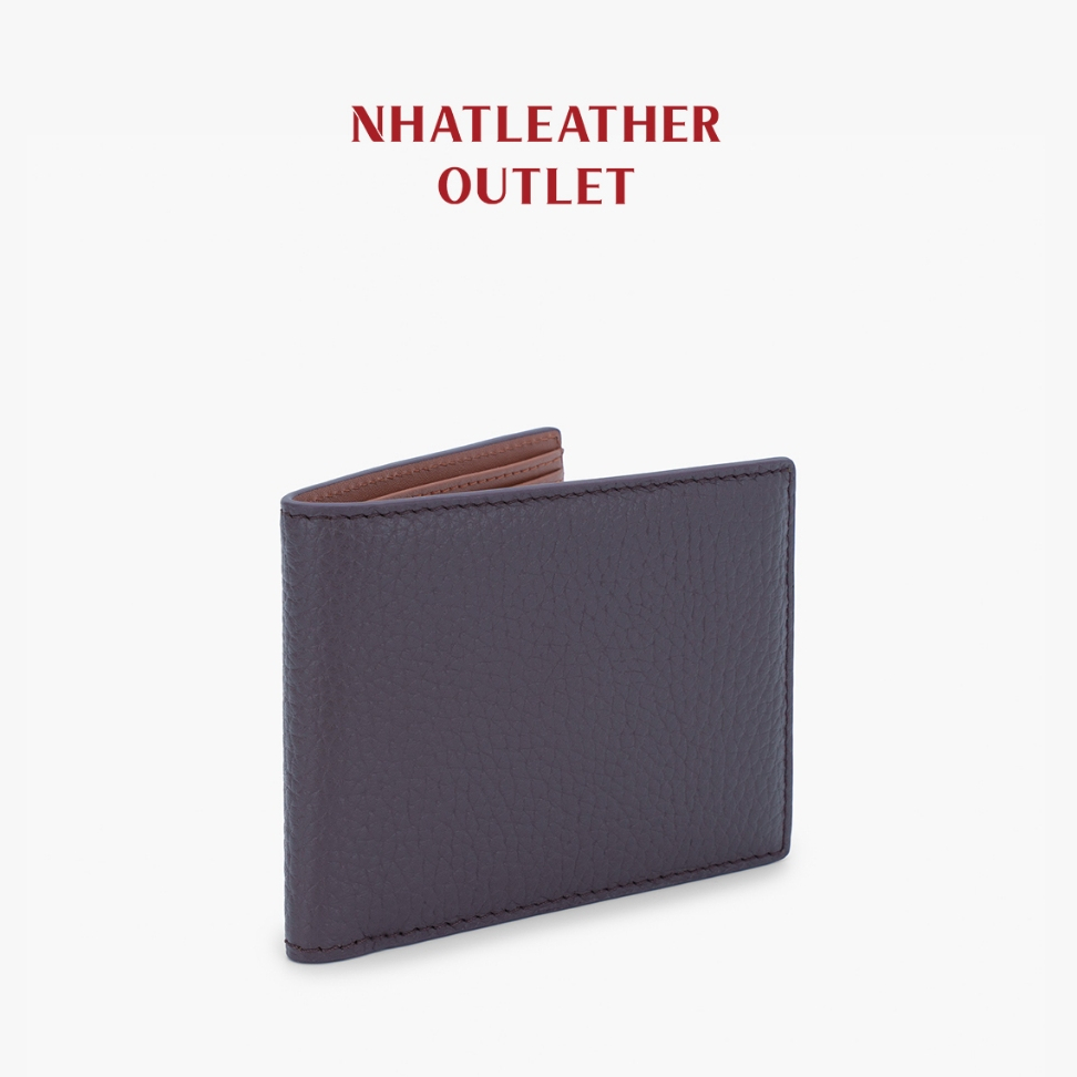 [OUTLET] Ví da gập đôi NHATLEATHER - Ví da nam nhỏ gọn tiện lợi - NVN-071