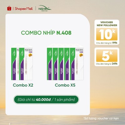 [COMBO] Nhíp Nhổ Lông Mày Đầu Ngang Inox Mạ Vàng Trắng Ánh Kim Kềm Nghĩa N.408