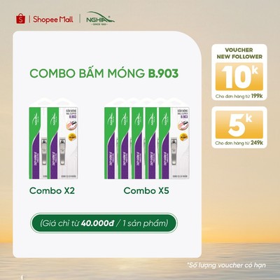 [COMBO] Bấm Móng Tay Thép Không Gỉ Lưỡi Bằng Loại Nhỏ Kềm Nghĩa B.903