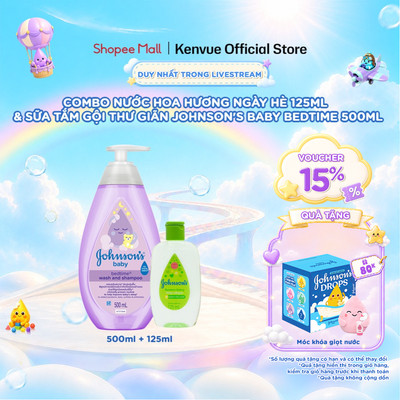 Combo Nước hoa 125ml & Sữa tắm Johnson's Baby 500ml