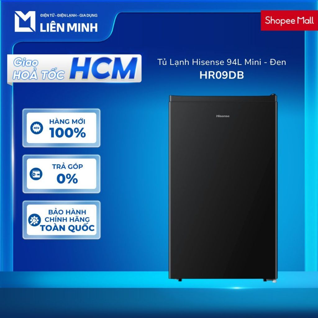 HR09DB - Tủ Lạnh Mini 1 Cửa Hisense 94 Lít HR09DB - Hạn Chế Tiếng Ồn, Cửa Đảo Chiều [Giao Toàn Quốc]
