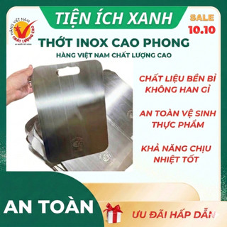 # thớt inox cao phong 304 cao cấp 34.5x24cm – thớt nhà bếp dễ vệ sinh, thái thịt rau củ, nhào bột, rã đông