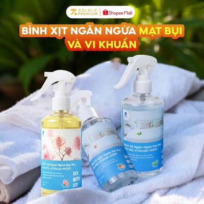 Bình Xịt Ngăn Ngừa Mạt Bụi MS101 Mùi Hôi Vi Khuẩn Zolele, An Toàn Cho Trẻ Nhỏ 1 Chai - 2 Chai Mix