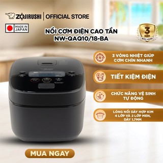 Nồi Cơm Điện Cao Tần Zojirushi NW-QAQ18-BA-Công Nghệ Nấu Hiện Đại, Vệ Sinh Tự Động, Thiết Kế Tối Giản Chuẩn Nhật Bản NW-