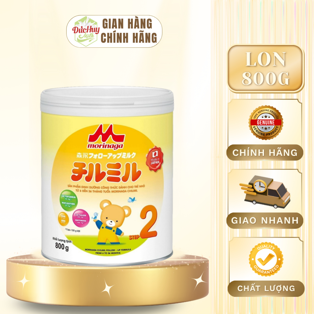 [CHÍNH HÃNG]  Sữa Morinaga Chilmil số 2 Nhật Bản 800g bé tiêu hóa khỏe, đề kháng vững
