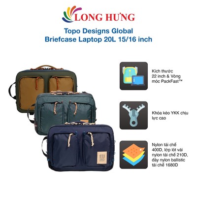 Túi đeo chéo Topo Designs Global Briefcase Laptop 20L 15/16 inch - Hàng chính hãng