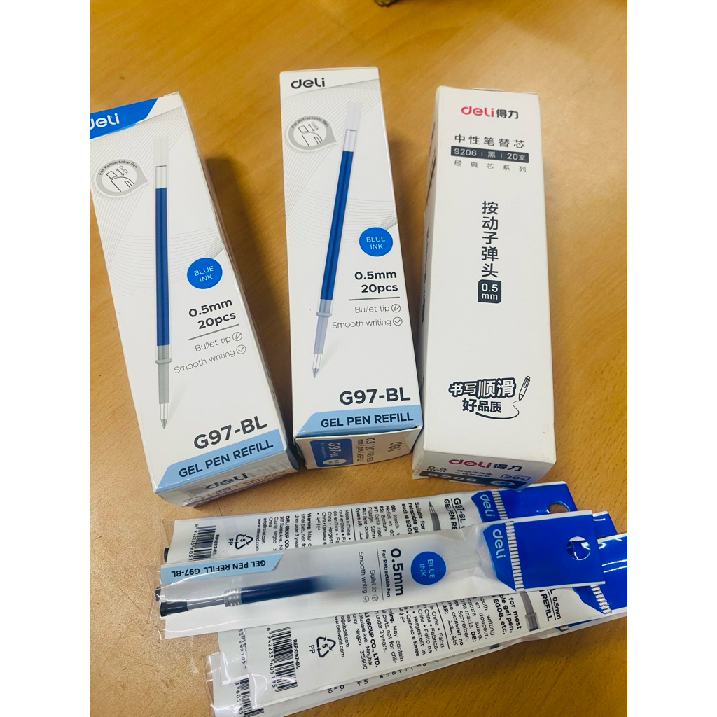 Combo 5 cái Ruột bút bi nước Gel Deli G97