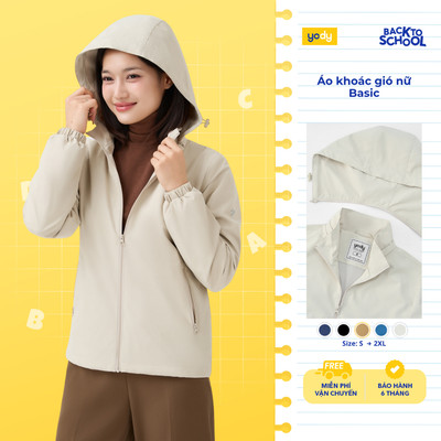 Áo khoác gió nữ YODY basic cản gió chống bụi hiệu quả WCWC25F048