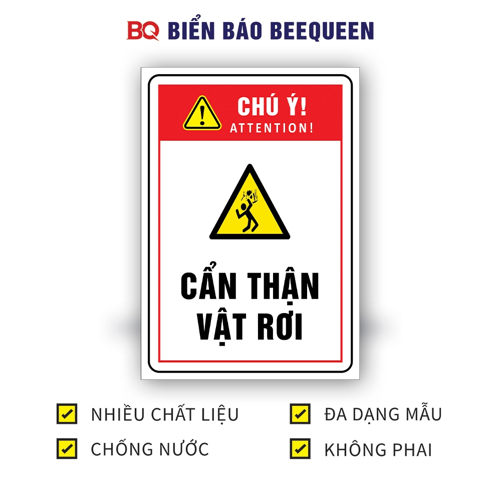 Biển báo Cẩn thận vật rơi h90