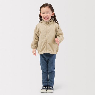[26AW] MUJI Áo Khoác Có Mũ Vải Trượt Nước, Chống UV-Em Bé