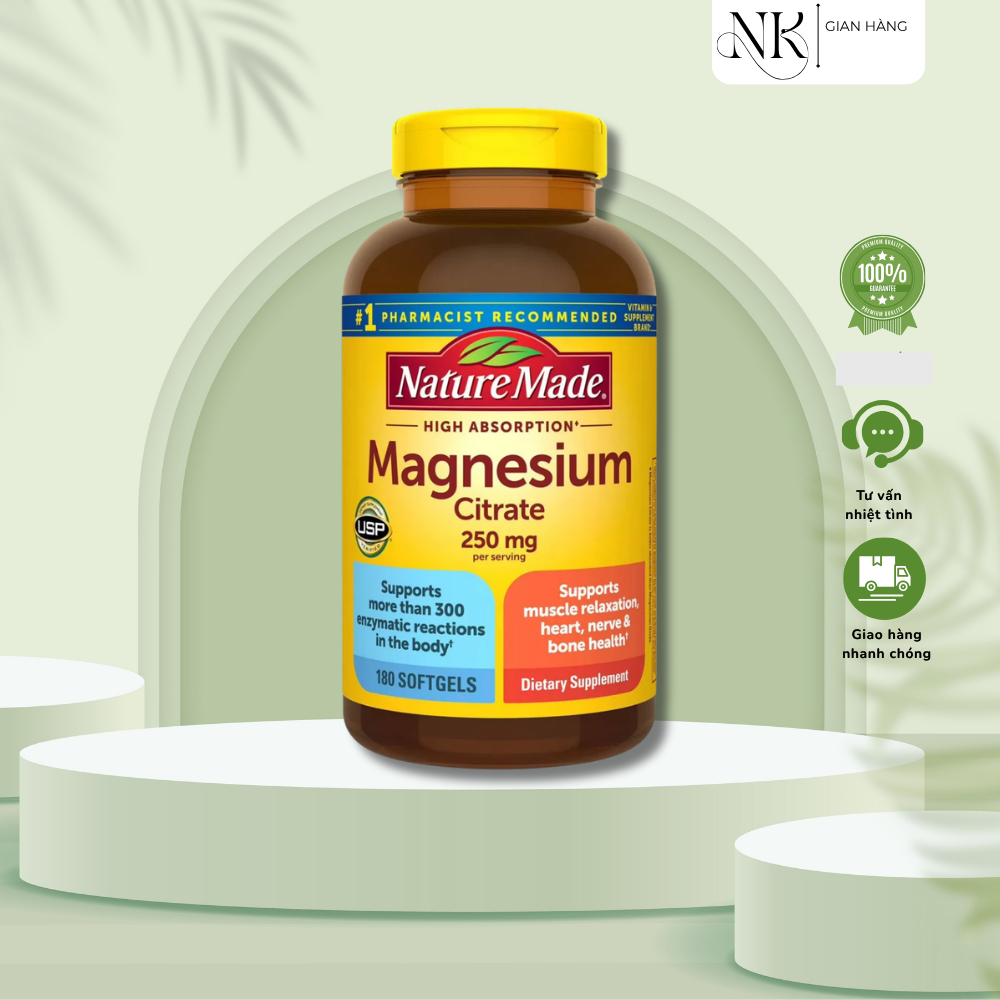 (HỎA TỐC) MEGIE MAGNESIUM CITRATE NATURE MADE