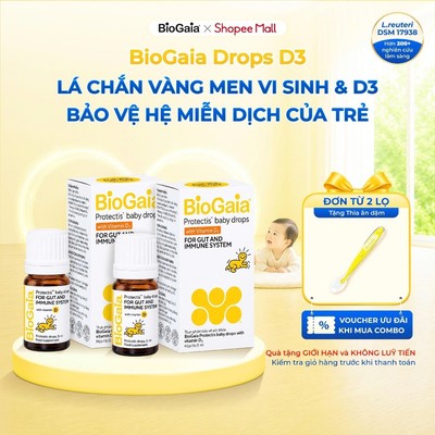 Combo 2 Men vi sinh BioGaia ProTectis Drops Vitamin D3 cải thiện hệ tiêu hóa xuất xứ Thụy Điển dung tích 5 ml
