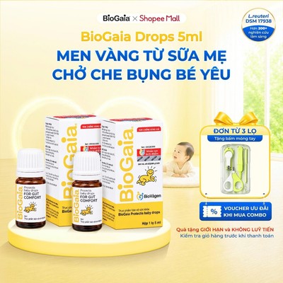 Combo 2 Men vi sinh BioGaia ProTectis Drops cải thiện hệ tiêu hóa xuất xứ Thụy Điển dung tích 5ml