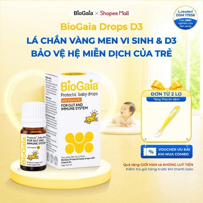 Men vi sinh BioGaia ProTectis Drops Vitamin D3 cải thiện hệ tiêu hóa xuất xứ Thụy Điển dung tích 5 ml