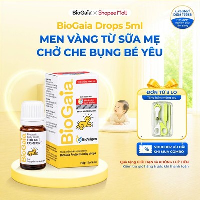 Men vi sinh BioGaia ProTectis Drops 5ml cải thiện hệ tiêu hóa xuất xứ Thụy Điển