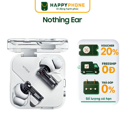 Tai Nghe Bluetooth Nothing Ear True Wireless, Chống Ồn ANC 45dB, Hi-Res 24-bit - Hàng Chính Hãng