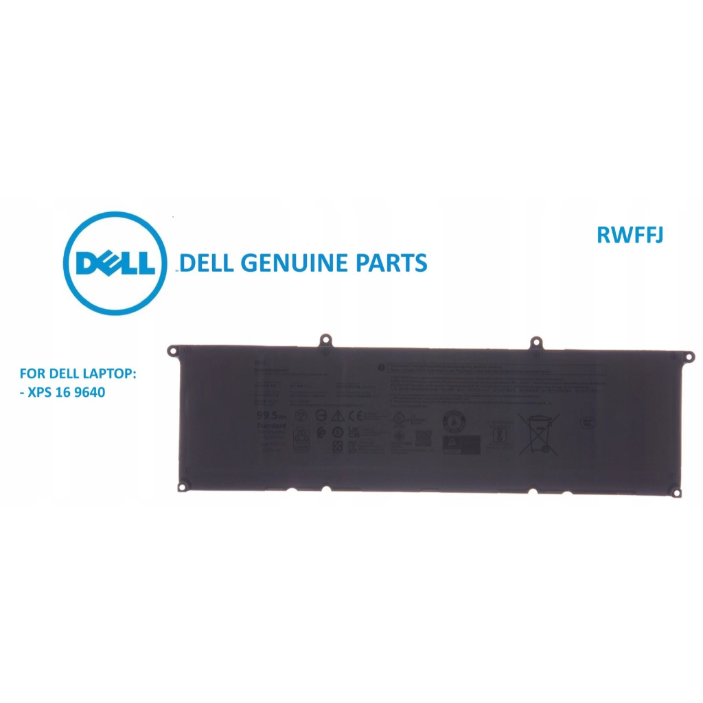 PIN[ZIN] Laptop Dell XPS 16 9640 0J8FK9 J8FK9 RWFFJ 99.5Wh