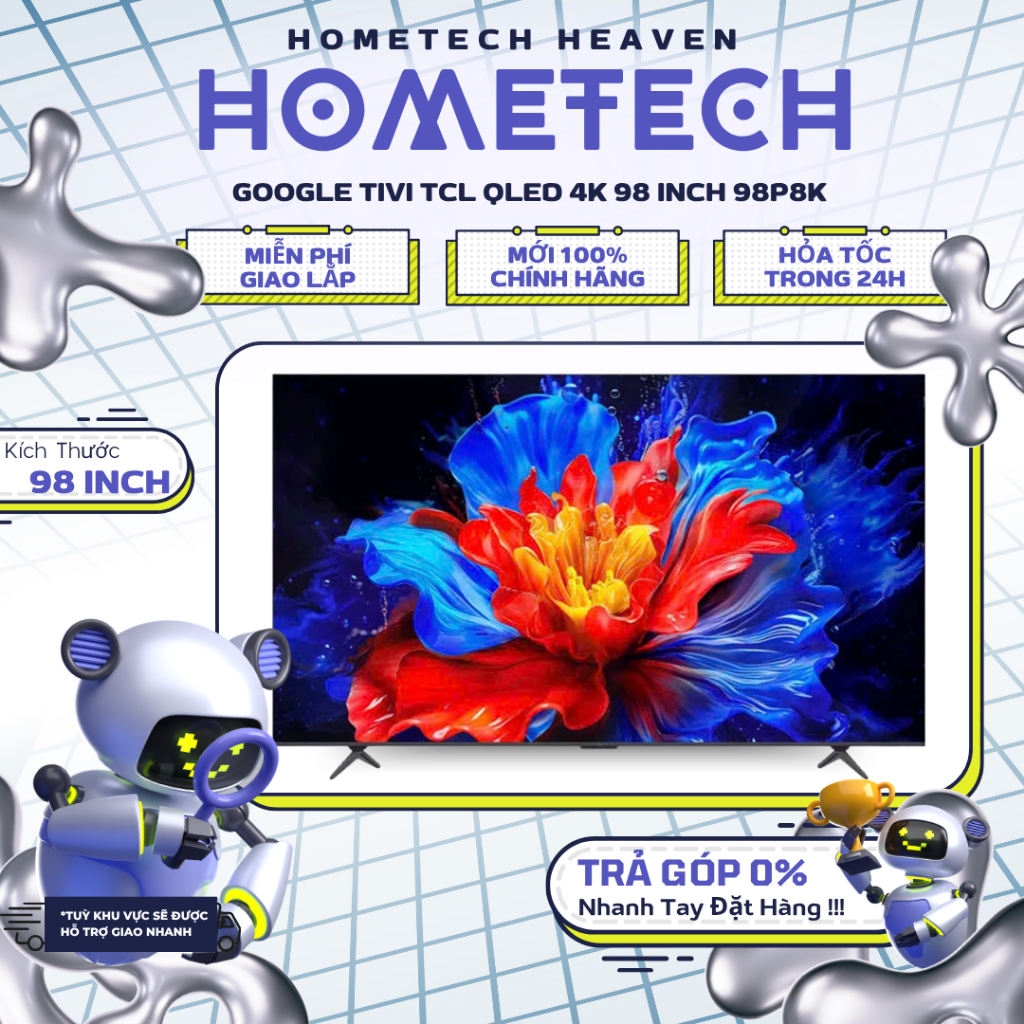 98P8K [GIAO HCM] Google Tivi TCL QLED 4K 98 Inch 98P8K - CHÍNH HÃNG