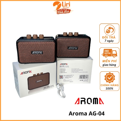 Amplifier Guitar Điện Mini Aroma AG-04 Chính Hãng - Liri Music