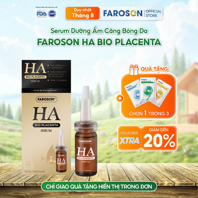 Serum Dưỡng Ẩm Căng Bóng Da Faroson Hyaluronic Acid Bio Placenta 10ml/ Hộp